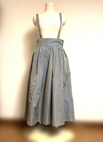 ANAYI 22AW 타프타 개더 서스펜더 스커트 36