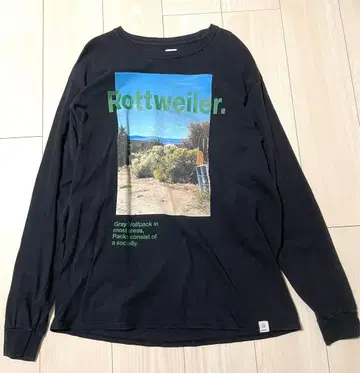 Rottweiler 로트 와일러 긴팔 T셔츠 롱티 L 블랙