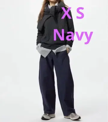 새상품 유니클로 저지 배럴 레그 팬츠 X S