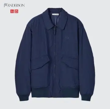 UNIQLO JW ANDERSON 콜라보 패디드 숏 블루종 M 사이즈