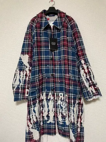 seveskig 세브시그 멜팅 체크 더스터 코트