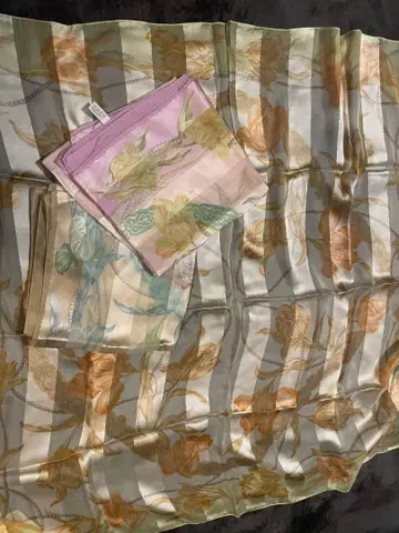 실크 꽃무늬 스톨 3개 세트