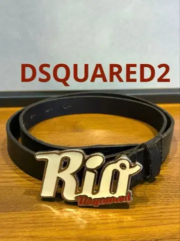 [DSQUARED2] 가죽 벨트 이탈리아 디스퀘어드 블랙 화이트