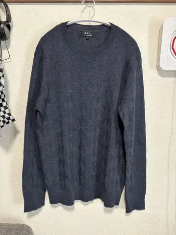A.P.C. 울 혼방 크루넥 니트 L 다크 그레이