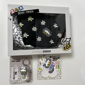 3점 Rom&nd ZO&FRIENDS 파우치 키링 스티커
