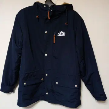 Java 후드 부착 네이비 자켓