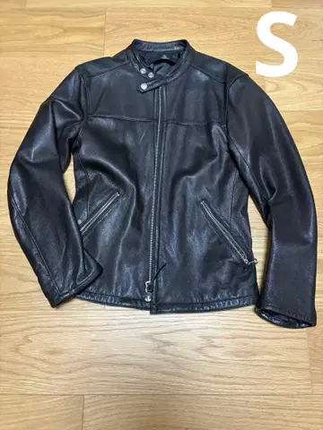 블랙 가죽 라이더 자켓 사이즈 S