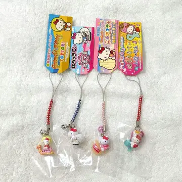 지역 한정 스트랩 헬로키티 4개 세트 묶음 판매