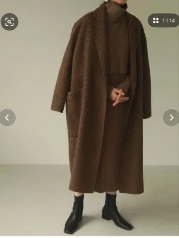 TODAYFUL 오버 체크 코트