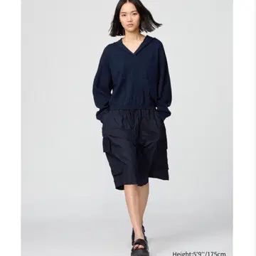 UNIQLO C 릴랙스 후디드 스웨터 M 네이비