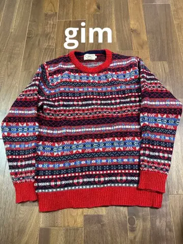 페어아일 패턴 스웨터 [ gim 짐 ] 페어아일 패턴