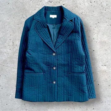 빈티지 퀼팅 테일러드 자켓 블랙