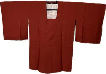 도유키 크레이프 원단 자수 홍해새우 브라운 순수 실크 새상품급