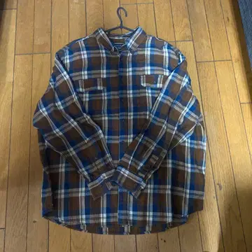 긴팔 플란넬 셔츠 브라운 블루