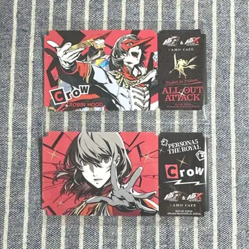 페르소나 p5r 아케치 고로 아모 카페 크로우 티켓풍 스티커