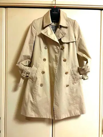 INDIVI 더블 브레스트 트렌치코트