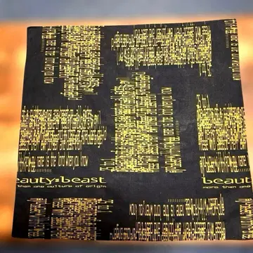 beauty-beast 텍스트 프린트 스카프 반다나