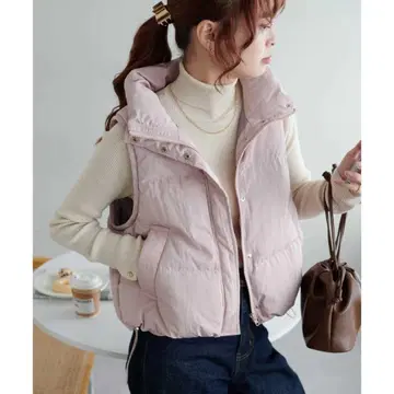 미사용 새상품 택 포함 DISCOAT 기능 충전솜 숏 베스트