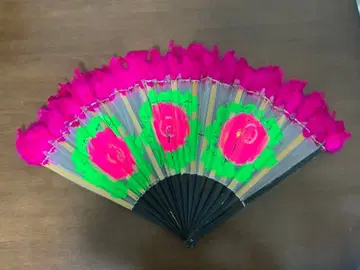 한국 전통 깃털 대나무 부채 무용 부채 부채춤