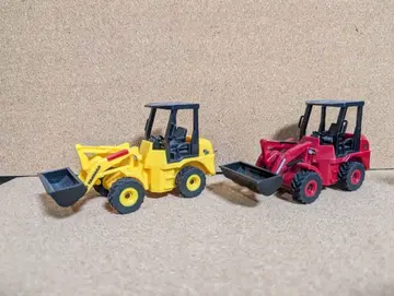 얀마 건설기계 휠 로더 완구 미니카 세트 (빨간색 V4. 노랑 V3S)
