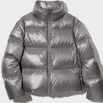 울트라 라이트 다운 샤이니 볼륨 자켓 그레이 M