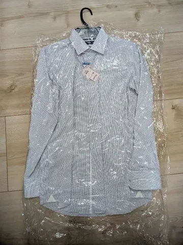 BOSS 슬림핏 체크 무늬 와이셔츠