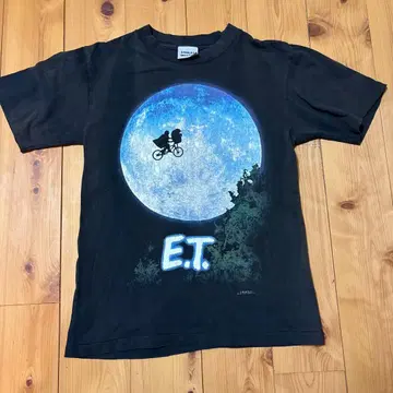 90s E.T. 그래픽 티셔츠 블랙 movie T