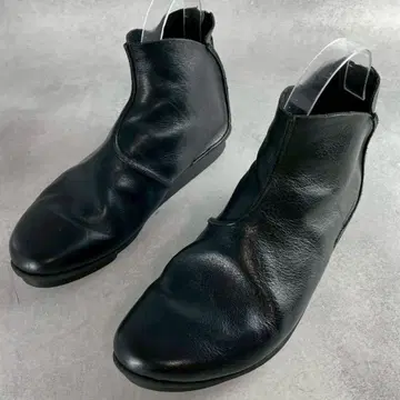 미사용급/42 trippen HAWK 숏부츠 천연 가죽 블랙 독일