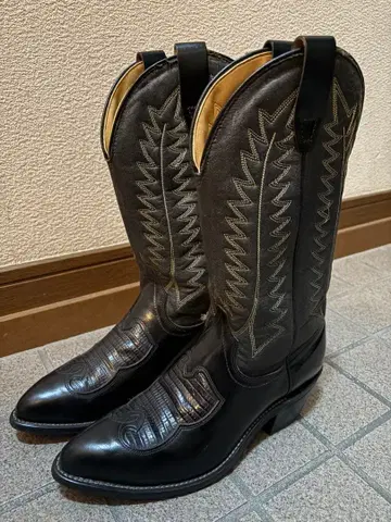 웨스턴 부츠 블랙 7D