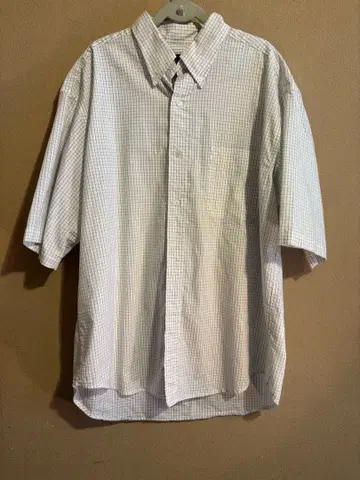 유나이티드 애로우즈 GLR 반팔 체크 셔츠 화이트 계열