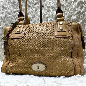 FOSSIL 마를로 사첼 컷워크 디자인 가죽 토트백