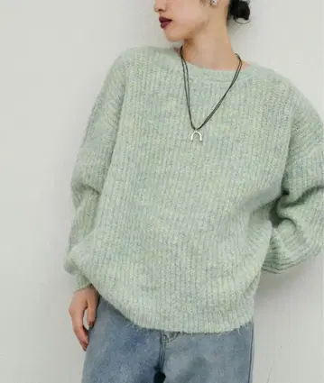 LARUTA(랄루타) 샤기 편직 니트 풀오버