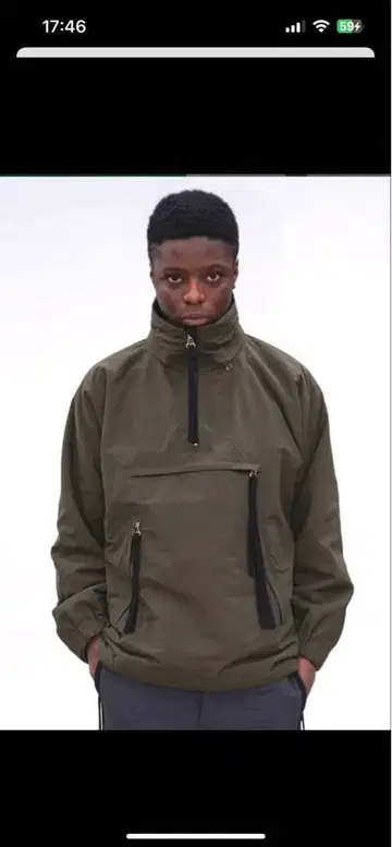 SHEIK YERBOUTI 하프 지퍼 아노락 자켓