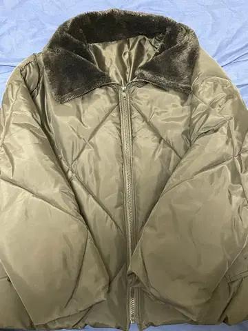 퍼 트리밍 다운 자켓 L 사이즈