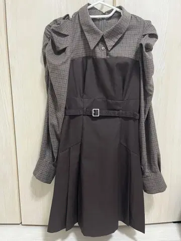 dazzlin 원피스 브라운 긴팔