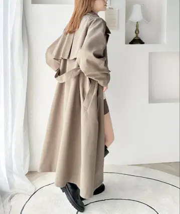 2way 롱 체스터 오버 사이즈 코트 그레이쉬 베이지