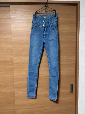 EMODA 하이웨스트 스키니 팬츠 데님