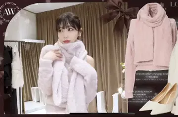 Riu 리우 머플러 포함 샤기 니트 R짱