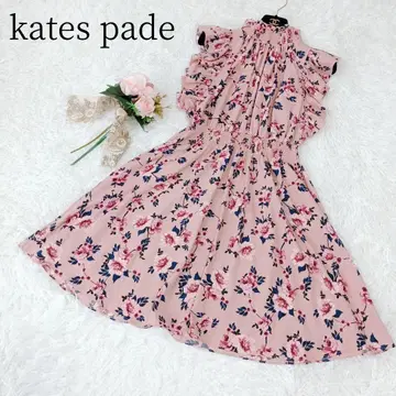 [케이트 스페이드] 플레어 원피스 꽃무늬 프릴 보타니컬 올 패턴 A라인