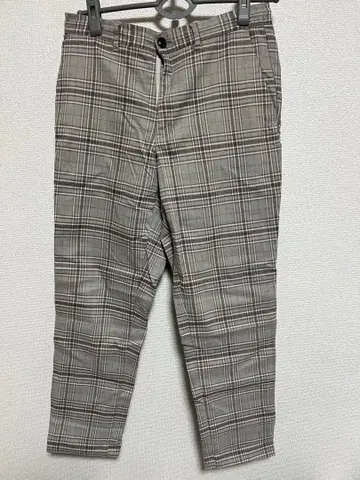 KHLEP-02059 그레이 계열 체크 슬랙스