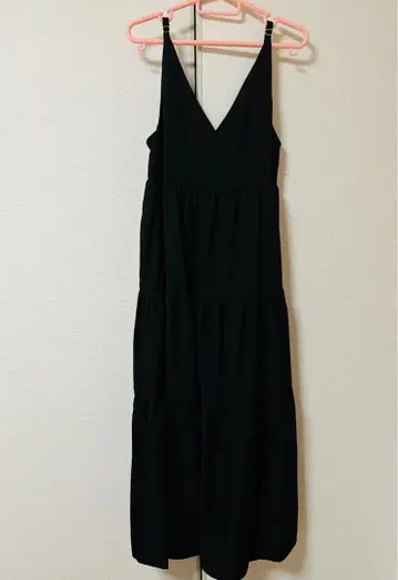 조우고양이 채널 오리지널 티어드 맥시 원피스 블랙