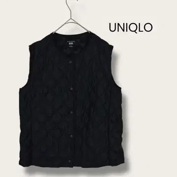 [ L ] 유니클로 WARM PADDED 베스트 퀼팅 따뜻한 주머니 포함
