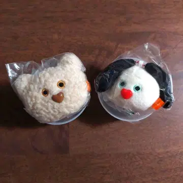 mojojojo 페이스 마스코트 2종 세트 강아지와 곰