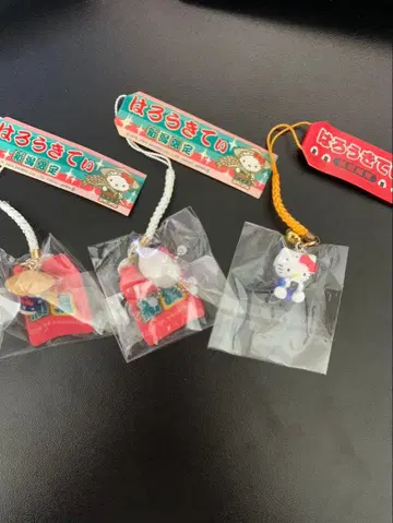 헬로키티 끈 장식 부적 니가타 쌀 시리즈 3세트