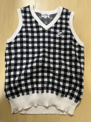 Jack Bunny!! 체크 무늬 니트 베스트 사이즈 1