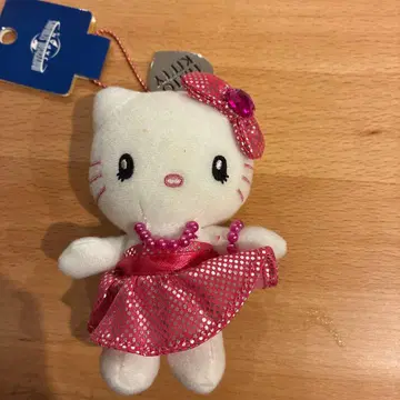 USJ 한정판 헬로키티 봉제 인형 키체인 새상품 산리오 반짝반짝