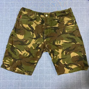 TOMMY 카모플라쥬 숏팬츠 XL 로고 자수 카모플라쥬 빅 사이즈