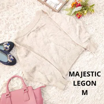 MAJESTIC LEGON 니트/스웨터 (M) 브라운+베이지/야크