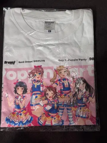 뱅드림 Poppin'Party 10th 라이브 T셔츠 프레시 혜택