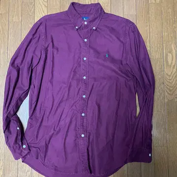 [랄프 로렌 긴팔 셔츠] 와인 레드